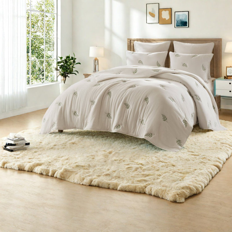 Cotton Floral Quilt Set