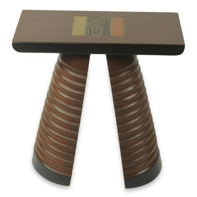 Tabouret décoratif à masque tekura Royston