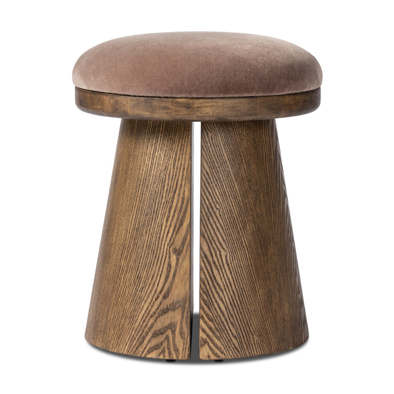 BEA Upholstered Accent Stool, Monte Mushroom
