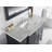 Science 49'' Single Bathroom Vanity with Carrara Marble Top-1337543310