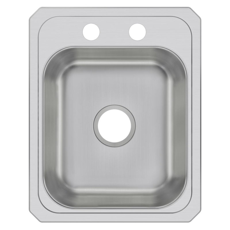 Celebrity 17" L x 21" W Drop-In Kitchen Sink, 2 hole