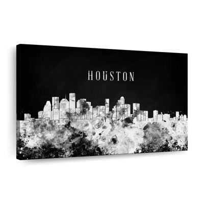 Houston Skyline BW Canvas Print