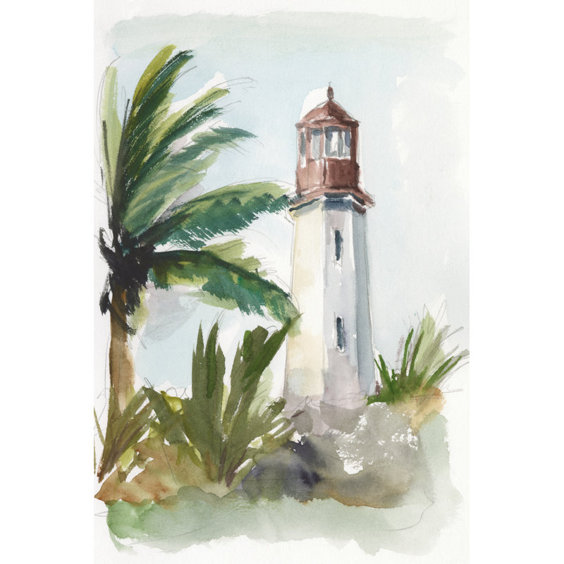 Tropical Lighthouse I by Ethan Harper - Wrapped Canvas Print, 46cm H x 30cm W x 3.8cm D