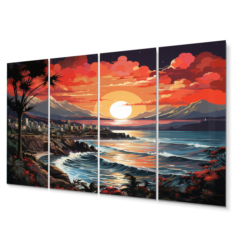 Coastal Cities & Countries Wall Decor on Metal