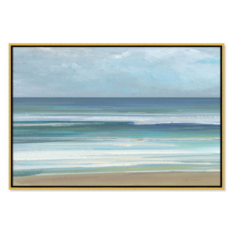 «Gentle Waves I» par Sally Swatland, H 25,5 po x l 37,5 po, Doré