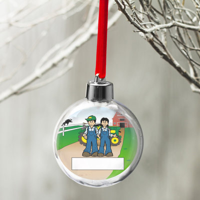 Personalized Famer Couple  Christmas Bulb Ornament