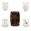 Andren Solid Wood Wine Bottle Rack Brown