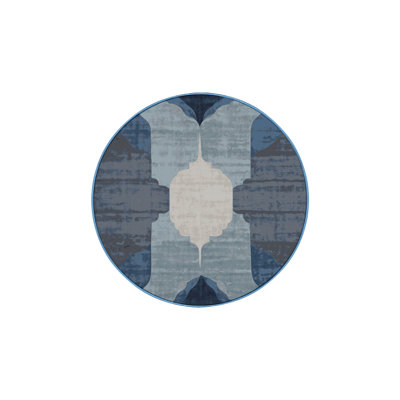 Machine Washable Blue Area Rug