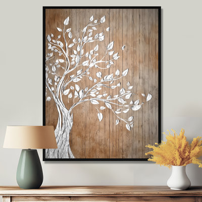 Arbre blanc de la vie sur bois, reproduction d'art sur toile, art mural blanc spirituel