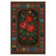 Tapis rustique rose et motif géométrique