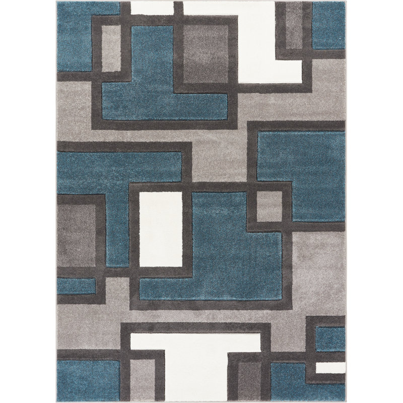 Scheel Geometric Indoor Rug, Rectangle 2' x 3'