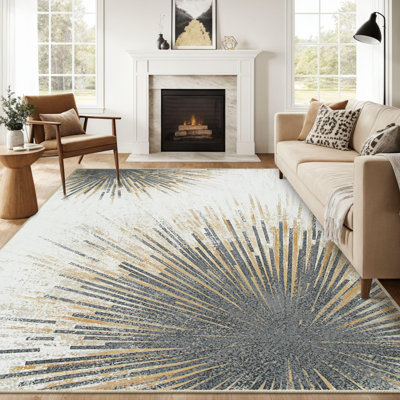  Mordern Washable Area Rug for Living Room Non-Slip Soft Rug for Bedroom Abstract Carpet