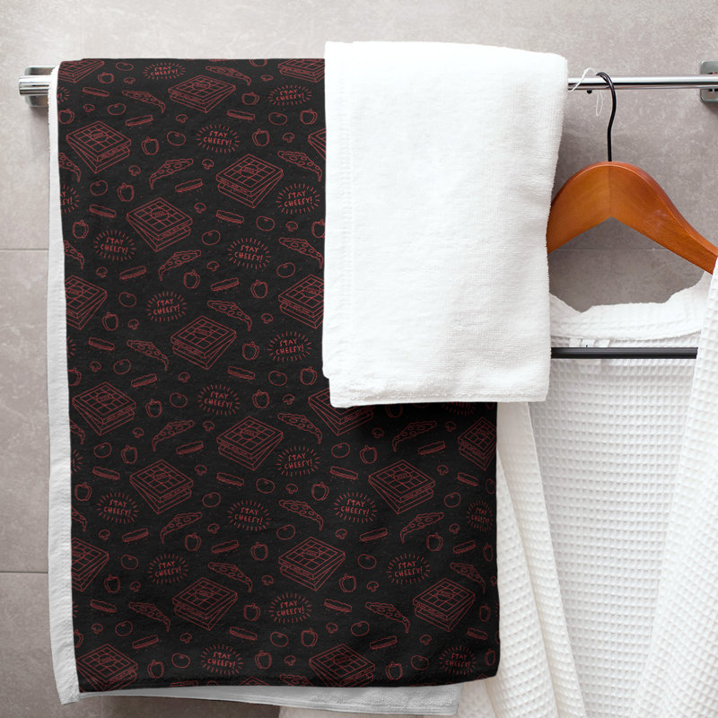Serviette de bain à pizza katelyn elizabeth classic, Rouge