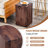 Compact 20" Modern Geometric Natural Wood Grain Pedestal End Table-1669707511-1672189776