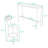 3-Piece Dining Table Set, Rustic Rectangular Table with Upholstered Chairs and Adjustable Foot Pads-461791805-461791802