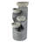 31.9'' H Tiered Bowl Outdoor Water Fountain with LED Light, Polyresin Garden Waterfall Fountain