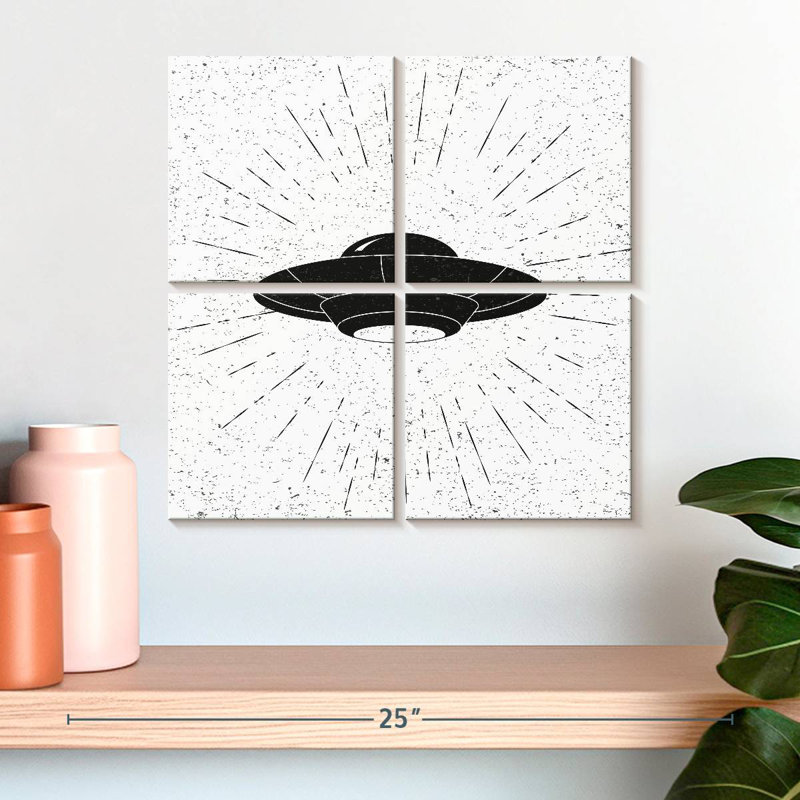 Kelan Cartoon UFO, 18" H x 18" W