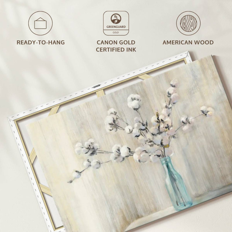 Impression sur toile de coton, H 20 po x l 30 po x P 1,25 po