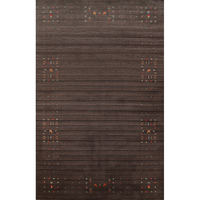 Tribal Brown Gabbeh Oriental Area Rug