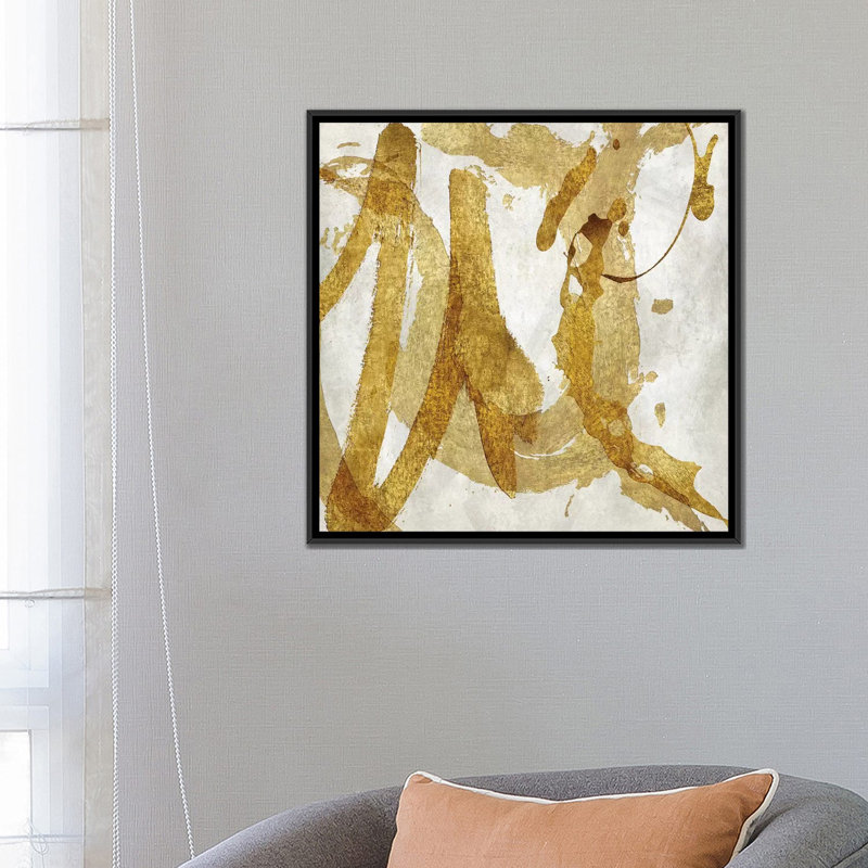 « jubilant iv », impression sur toile, H 18 po x l 18 po x P 1,5 po, Toile avec cadre noir, Pas de tapis