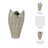 Ceramic Decorative Vase with Textured Wavy Design - Modern Home Accent-1474698237