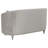 Dolby Grey And Chrome Sofa With Tufted