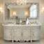 Meuble-lavabo double 86 po Voegele Parchment-1899532062