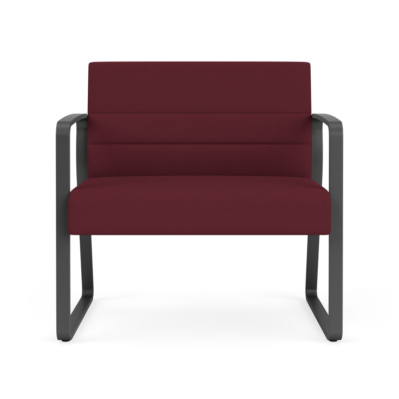 Chaise bariatique Waterfall, Gris anthracite, Tissu vin ouvert