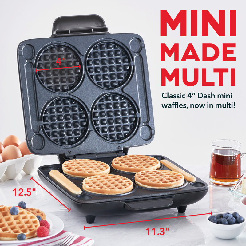 Dash Multi Mini Waffle Maker, Brown