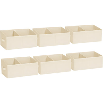 Foldable Storage Bins 6 Pack With Handles, Fabric Shelf Organizer Baskets For Closet Organization, Toys, Towels, And Home Storage