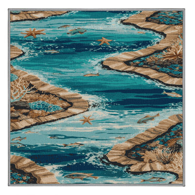  Tapis hawaïen lavable