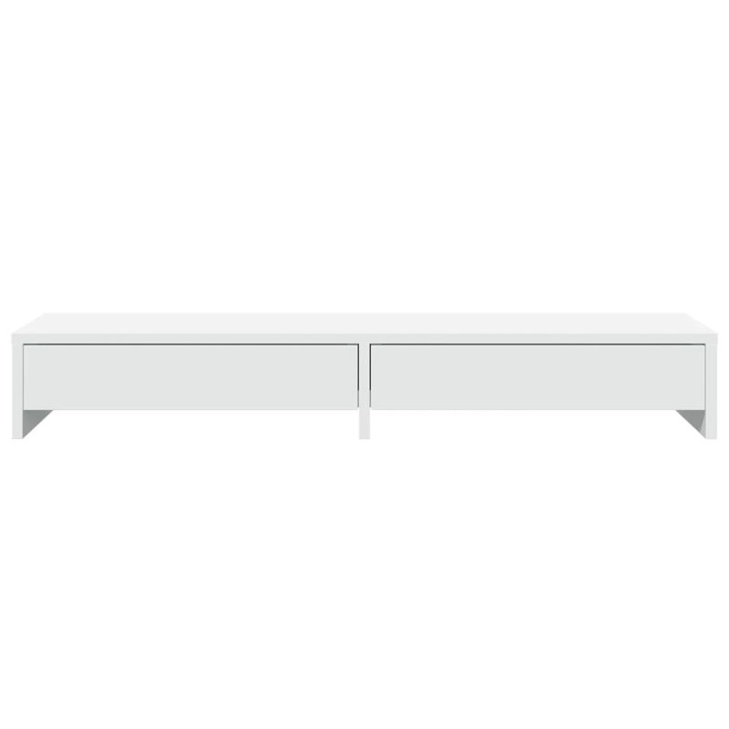 Barra Manufactured Wood Monitor Stand, White, 15cm H x 100cm W x 27cm D