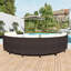 Ensemble de canapé modulaire d'extérieur courbé en osier brun 5 pièces 5 pièces-1760997229