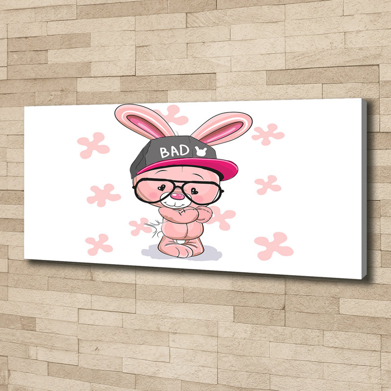 Rabbit In A Hat - Wrapped Canvas Print