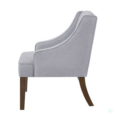 Mid Century Modern Accent Chair, Upholstered Fabric Armchair with Legs, Lounge Reading Chair for Living Room, Bedroom, Office