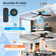 52" 5-blade Ceiling Fan with Light Kit and Remote Control