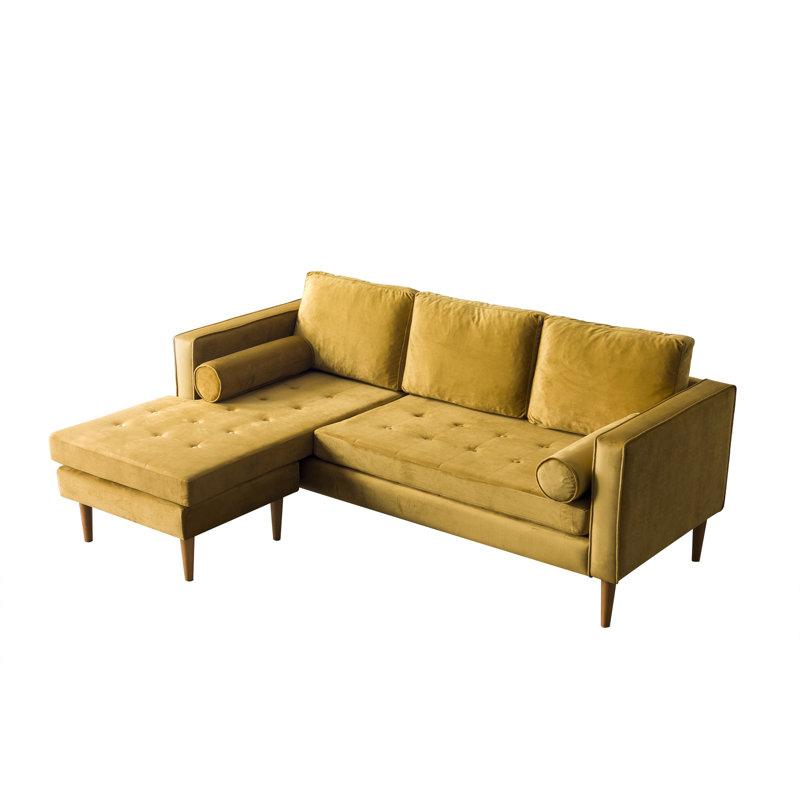 Rycroft Upholstered Chaise Sectional, Gray Zen