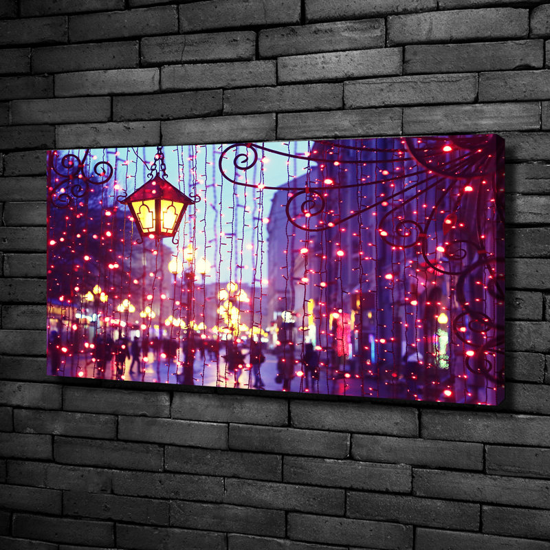 Lights In The City - No Frame Print on Glass, Canvas, 50cm H x 100cm W x 2cm D
