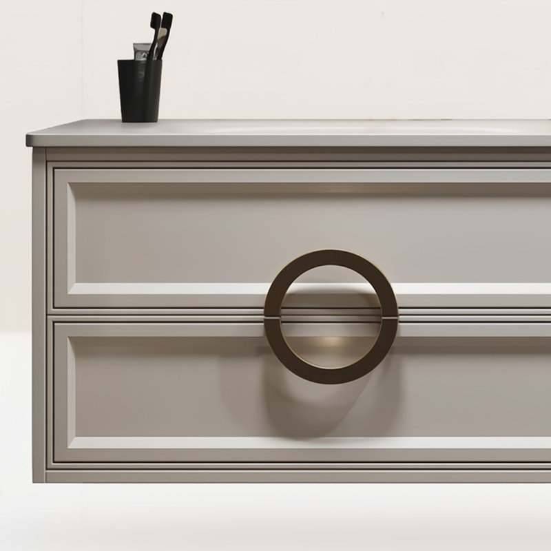 American-style single-basin bathroom cabinet, 60"