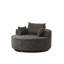 Fauteuil rond à compression de 55 po avec dossier rembourré et assise profonde-985195135