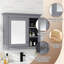 Syire 30'' W 28'' H Wall Mounted Required Framed Medicine Cabinet Mirror 3 Fixed-1630161767