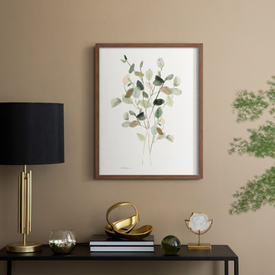 «Leafy Botanical I», reproduction encadrée - bois massif