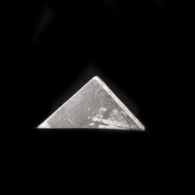 Météorite Muonionalusta - ancien rocher de fer et de nickel dans une boîte de présentation