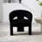 Mid Century Modern Accent Chairs Round Barrel  Armchairs Comfy Upholstered Lounge Chairs For Living Room-1369853608
