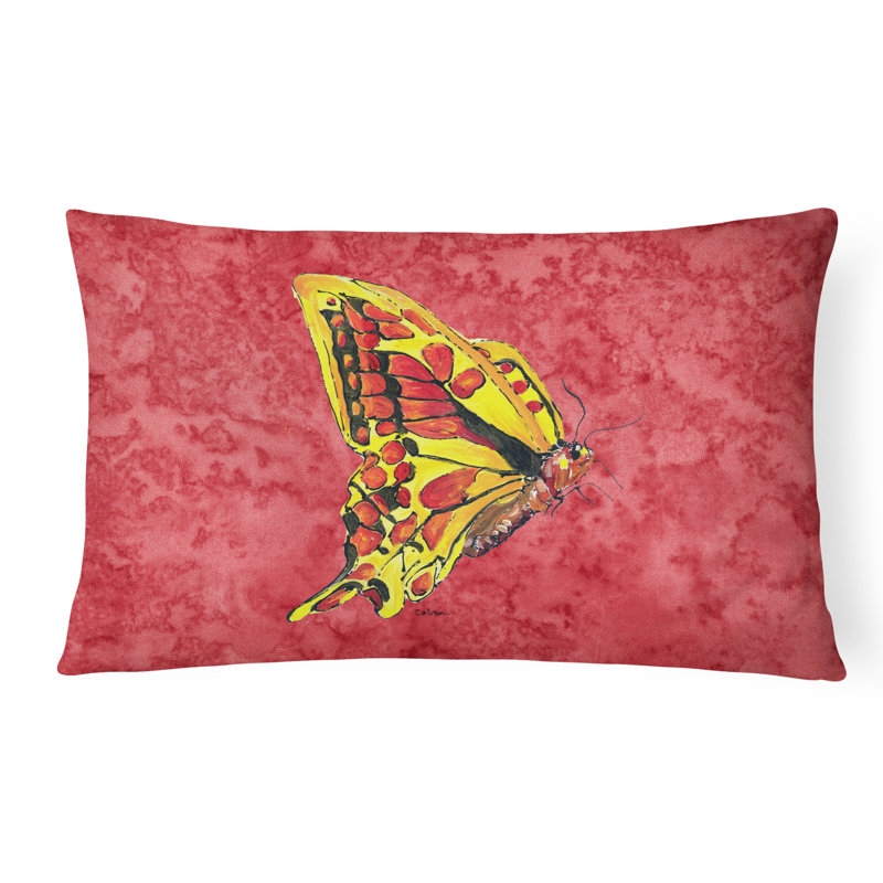 Butterfly Outdoor Reversible Throw Pillow