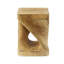 Table d'appoint à forme torsadée, aspect bois, aspect naturel, eau, convient aux espaces de salle à manger et de détente, capacité de 200 lb, conception couleur de 11,98 po x 11,98 po x 17 po, utilisation intérieure ou extérieure, supporte les plantes