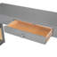 Lit mezzanine pleine grandeur avec bureau, tablettes en gris - Maximisez l'espace de vie en gris. Tablettes et bureau pratiques. Structure en bois massif durable