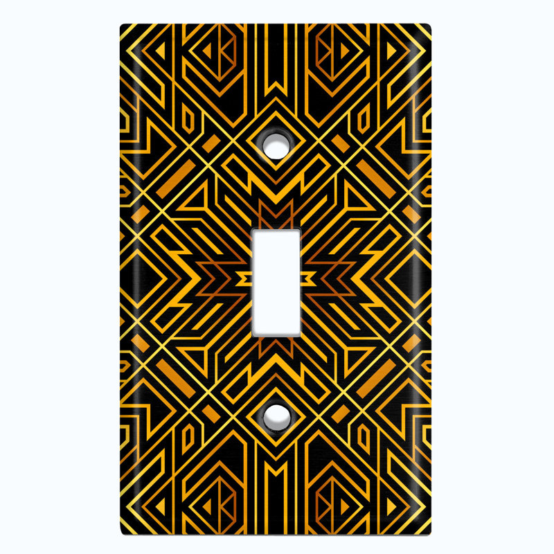 Patterned 1 - Gang Toggle Light Switch Standard Wall Plate
