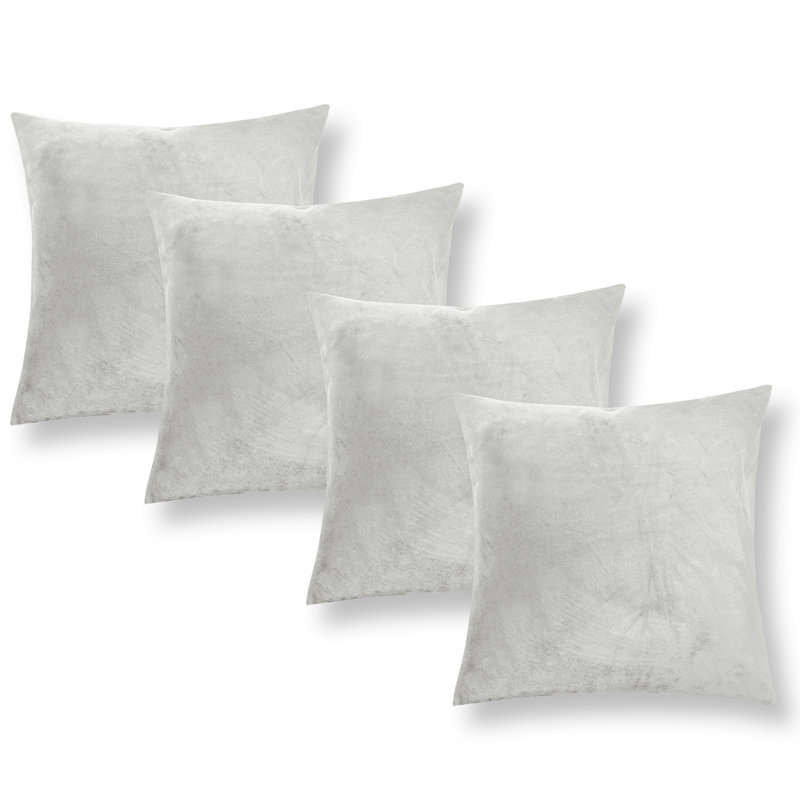 Apex Crushed Velvet Cushion Cover Set, Off White
