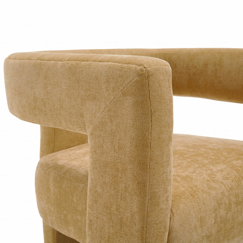 Chaise d'appoint / de salle à manger / de chaise de bar d'appoint de style contemporain en tissu de style contemporain, Jaune